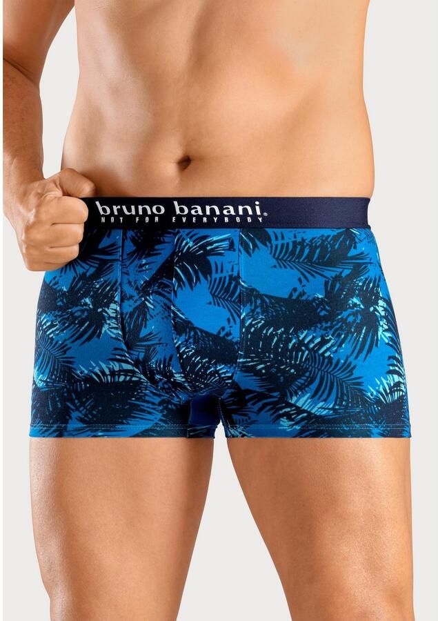 Bruno Banani Boxershort voor heren met palmprint en effen van katoenmix (4 stuks Set van 4) - Foto 2