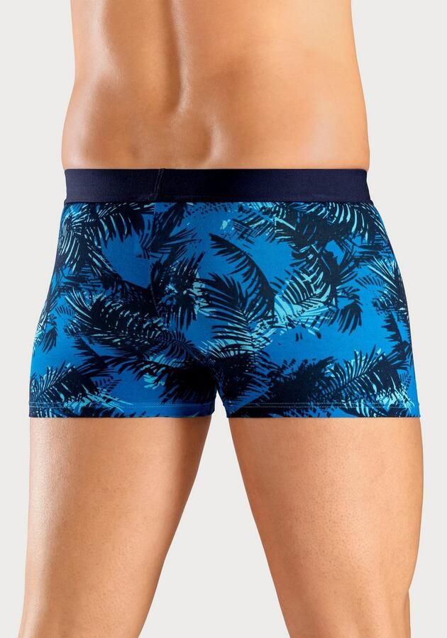Bruno Banani Boxershort voor heren met palmprint en effen van katoenmix (4 stuks Set van 4) - Foto 4