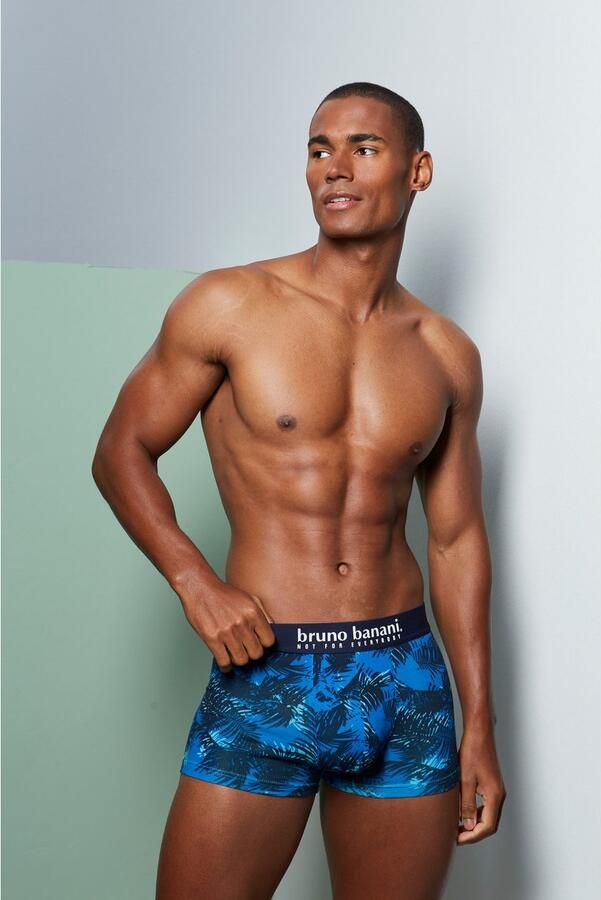 Bruno Banani Boxershort voor heren met palmprint en effen van katoenmix (4 stuks Set van 4) - Foto 5