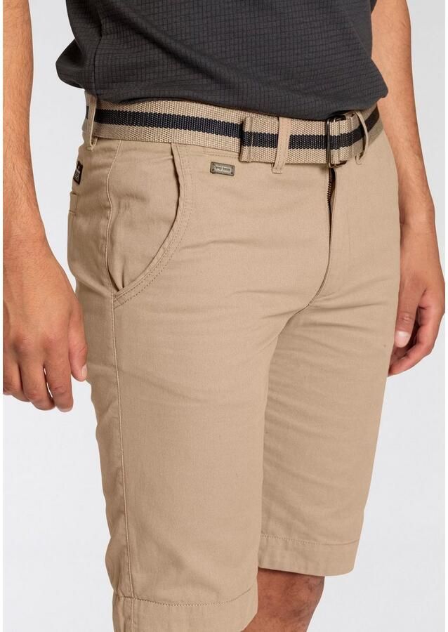 Bruno Banani Chino-short inclusief ceintuur