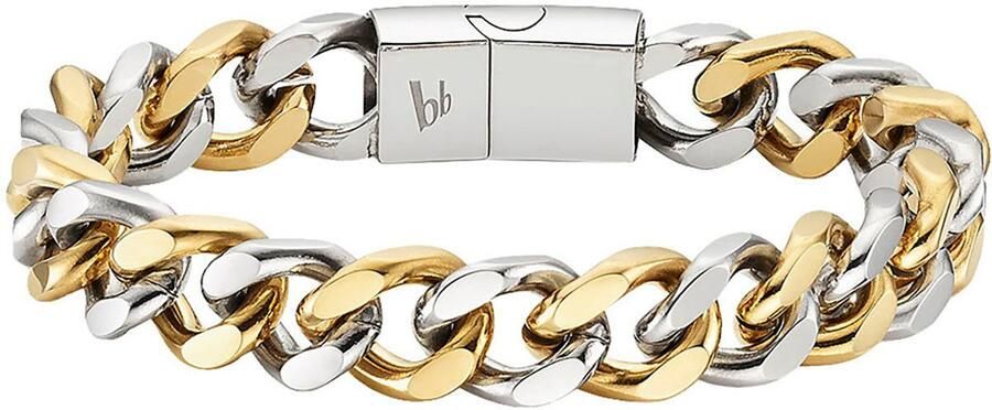 Bruno Banani Edelstalen armband Sieraad cadeau armband schakelketting bicolor B4087B 20 00 21