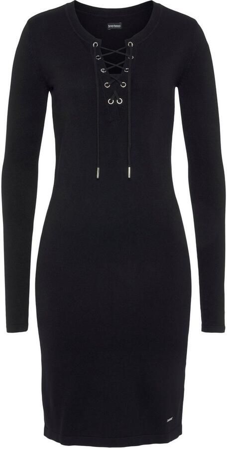 Bruno Banani Gebreide jurk getailleerde snit van katoenmix elastisch materiaal - Foto 4