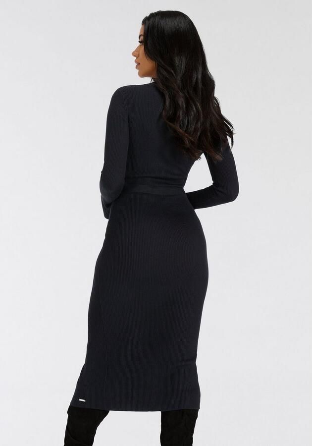 Bruno Banani Gebreide jurk kuitlang elegant en feminin van viscosemix - Foto 3