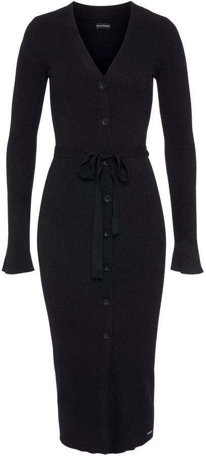 Bruno Banani Gebreide jurk kuitlang elegant en feminin van viscosemix - Foto 4