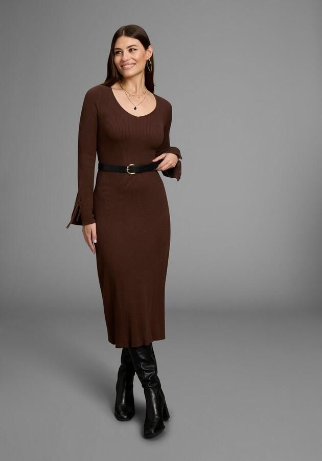 Bruno Banani Gebreide jurk met bijzonder mouwdetail - Foto 4