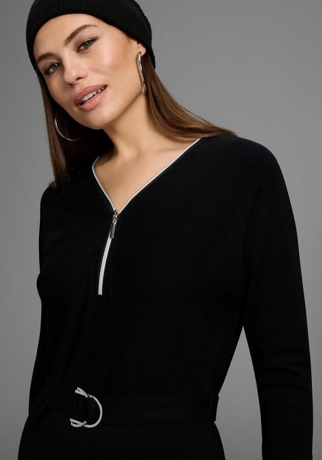 Bruno Banani Gebreide jurk met glanzende ritssluiting - Foto 2