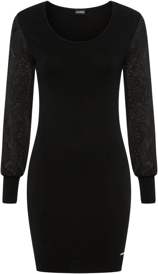 Bruno Banani Gebreide jurk van fijnbreisel met elegante kanten mouwen - Foto 5