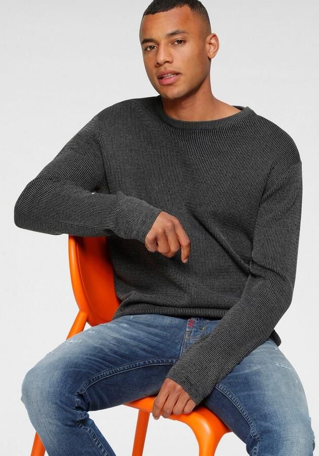 Bruno Banani Gebreide trui gewassen look - Foto 5