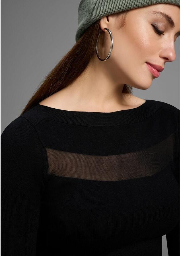 Bruno Banani Gebreide trui met een mesh-inzet nieuwe collectie - Foto 2