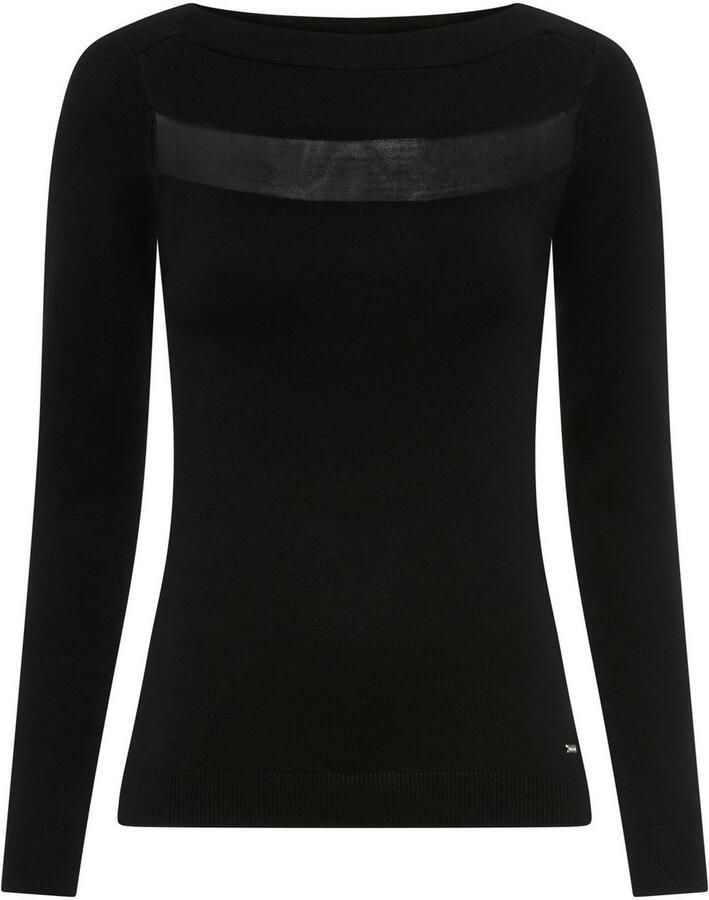 Bruno Banani Gebreide trui met een mesh-inzet nieuwe collectie