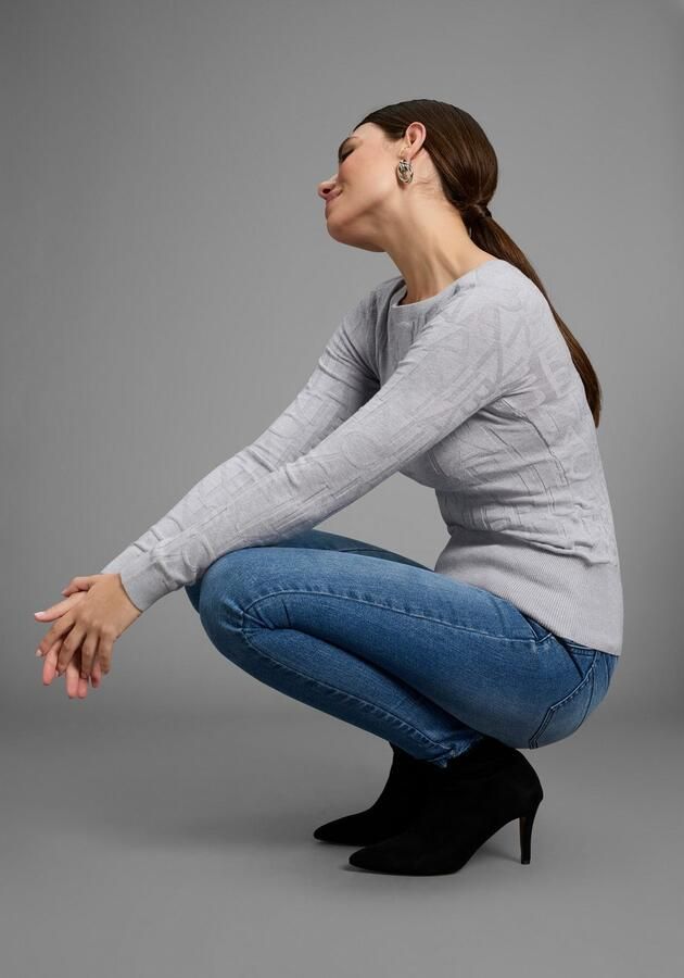 Bruno Banani Gebreide trui met merk-breipatroon nieuwe collectie - Foto 4