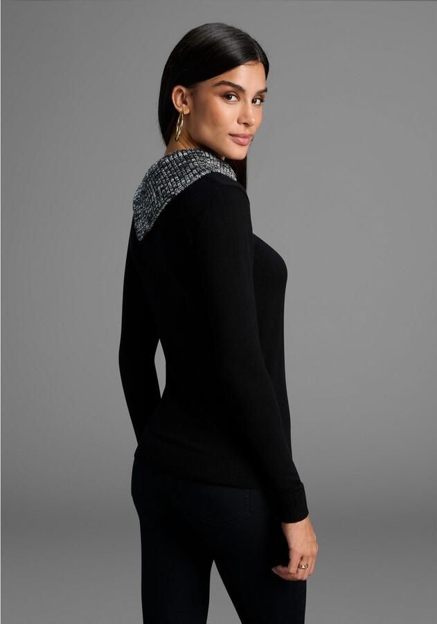 Bruno Banani Gebreide trui met openstaande col nieuwe collectie - Foto 6