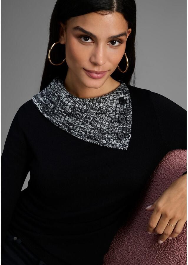 Bruno Banani Gebreide trui met openstaande col nieuwe collectie - Foto 2