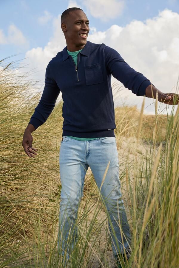 Bruno Banani Gebreide trui met ritssluiting en borstzak - Foto 6