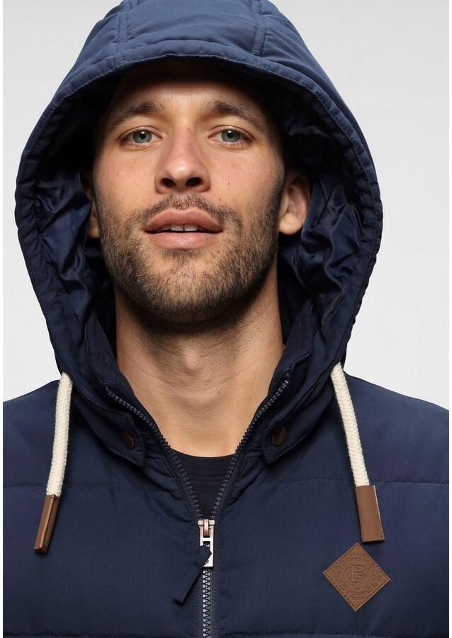 Bruno Banani Gewatteerde jas licht waterafstotend modieuze stijl met decoratieve badges - Foto 2