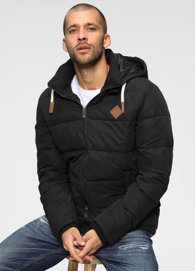 Bruno Banani Gewatteerde jas licht waterafstotend modieuze stijl met decoratieve badges - Foto 7