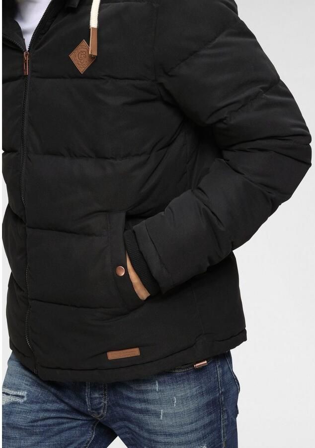 Bruno Banani Gewatteerde jas licht waterafstotend modieuze stijl met decoratieve badges - Foto 4