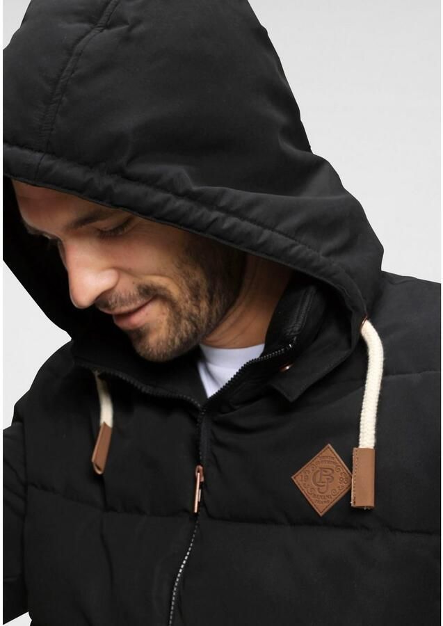 Bruno Banani Gewatteerde jas licht waterafstotend modieuze stijl met decoratieve badges - Foto 3