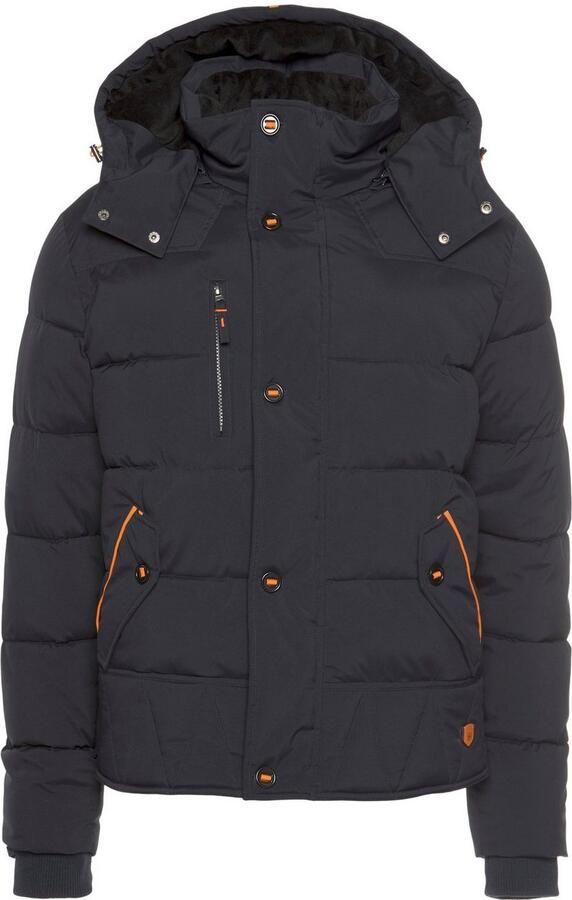 Bruno Banani Gewatteerde jas Winterjas met imitatiebont en afneembare capuchon - Foto 6