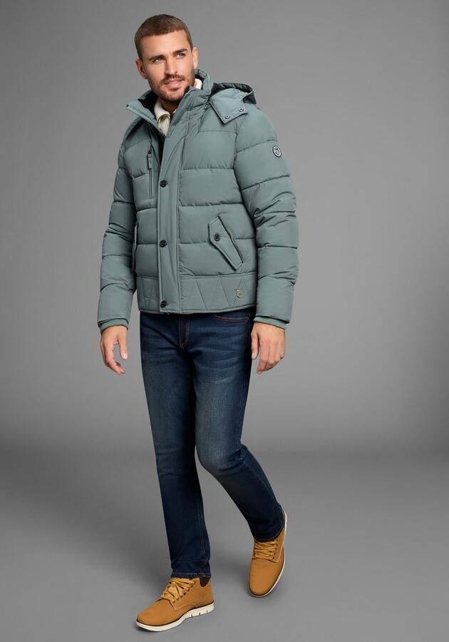 Bruno Banani Gewatteerde jas Winterjas met imitatiebont en afneembare capuchon - Foto 5