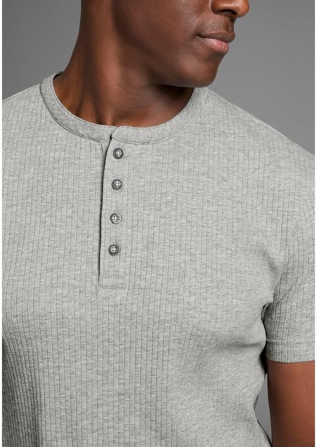 Bruno Banani Henleyshirt in elastische ribkwaliteit - Foto 2