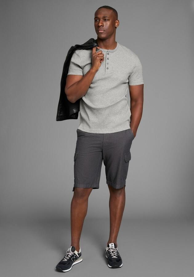 Bruno Banani Henleyshirt in elastische ribkwaliteit - Foto 4