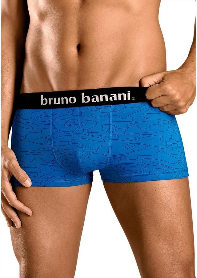 Bruno Banani Hipster strak zittende boxershorts in uni of gedessineerd van katoenmix (set 4 stuks) - Foto 2
