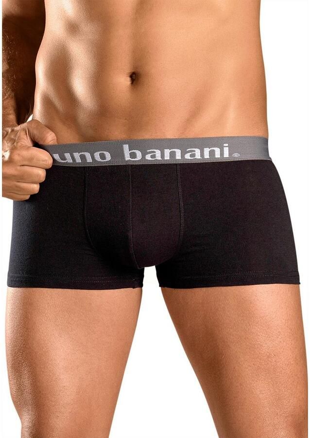 Bruno Banani Hipster strak zittende boxershorts in uni of gedessineerd van katoenmix (set 4 stuks) - Foto 2