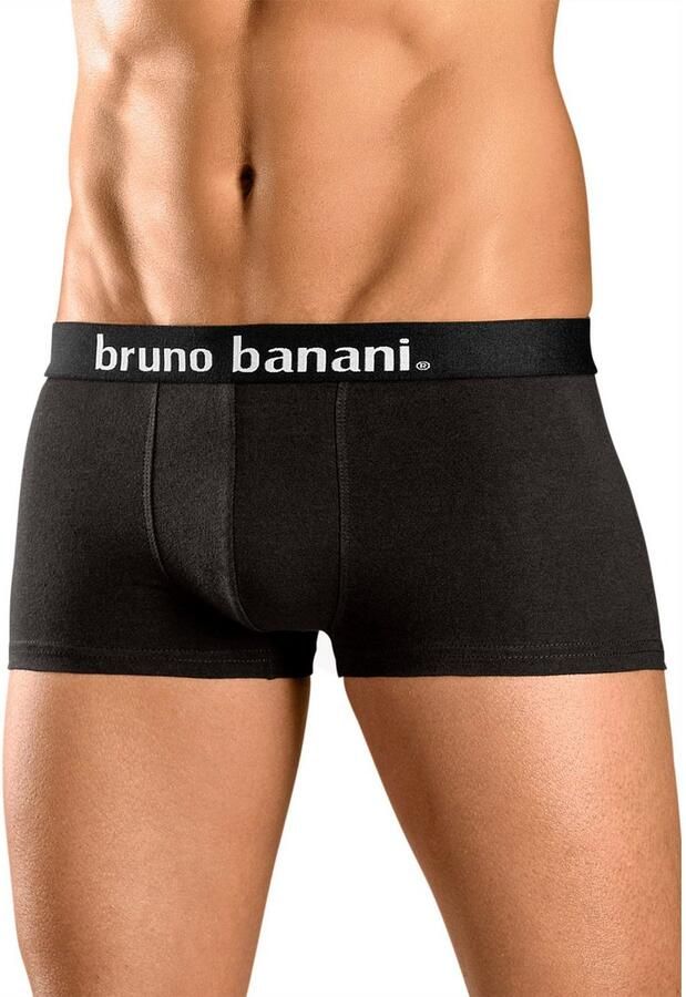 Bruno Banani Hipster strak zittende boxershorts in uni of gedessineerd van katoenmix (set 4 stuks) - Foto 6