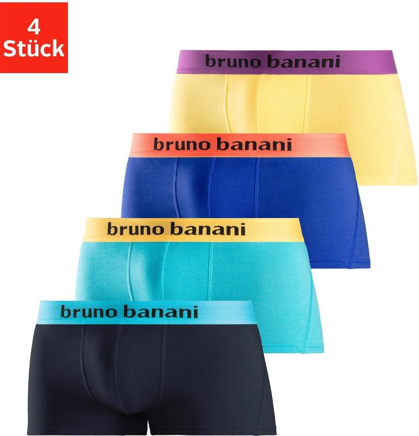Bruno Banani Hipster strak zittende boxershorts met logo webband van katoenmix (set 4 stuks) - Foto 7