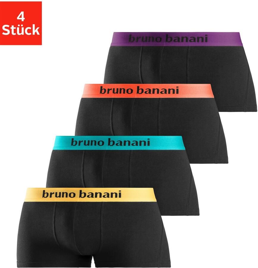 Bruno Banani Hipster strak zittende boxershorts met logo webband van katoenmix (set 4 stuks) - Foto 6