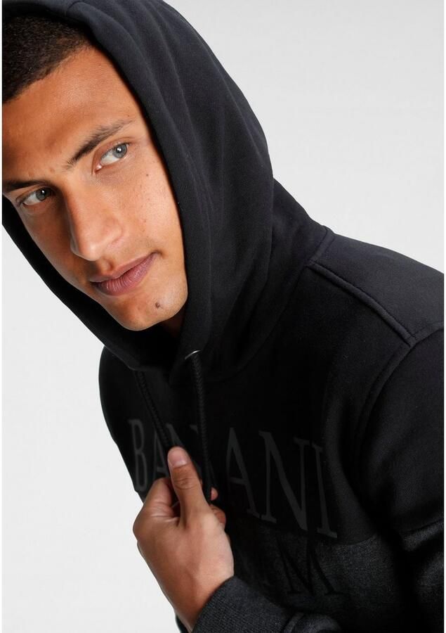 Bruno Banani Hoodie Lange mouwen bedrukt en gemêleerd van katoenmix - Foto 2