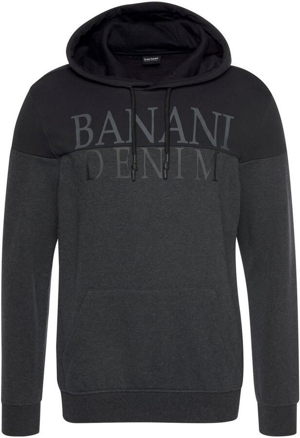 Bruno Banani Hoodie Lange mouwen bedrukt en gemêleerd van katoenmix - Foto 5