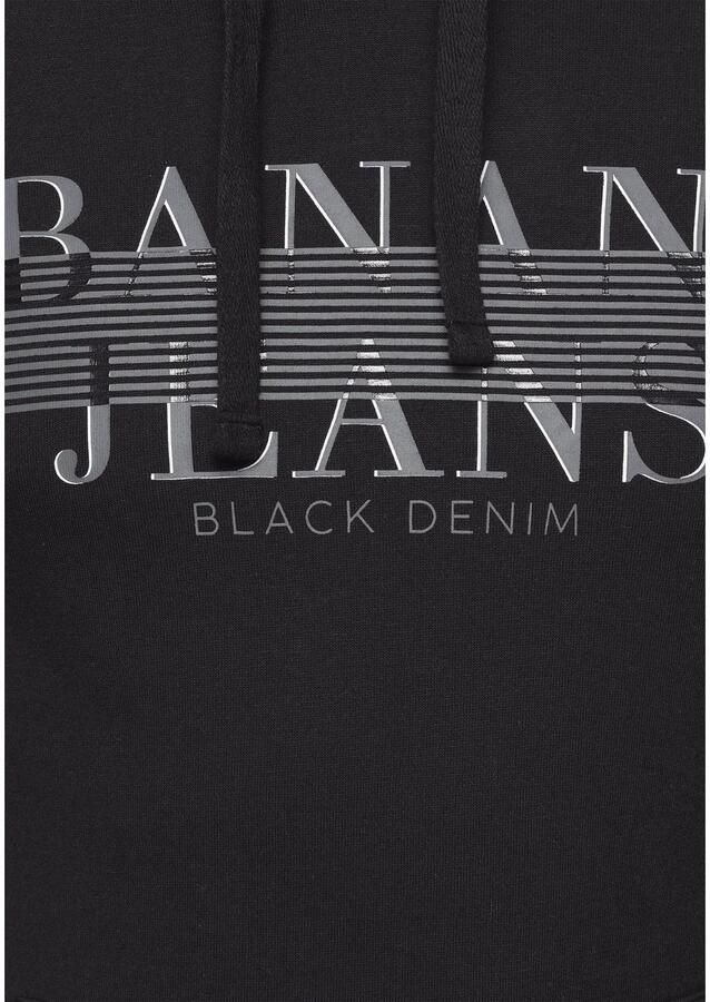 Bruno Banani Hoodie smalle pasvorm bedrukt ontwerp van katoenmix