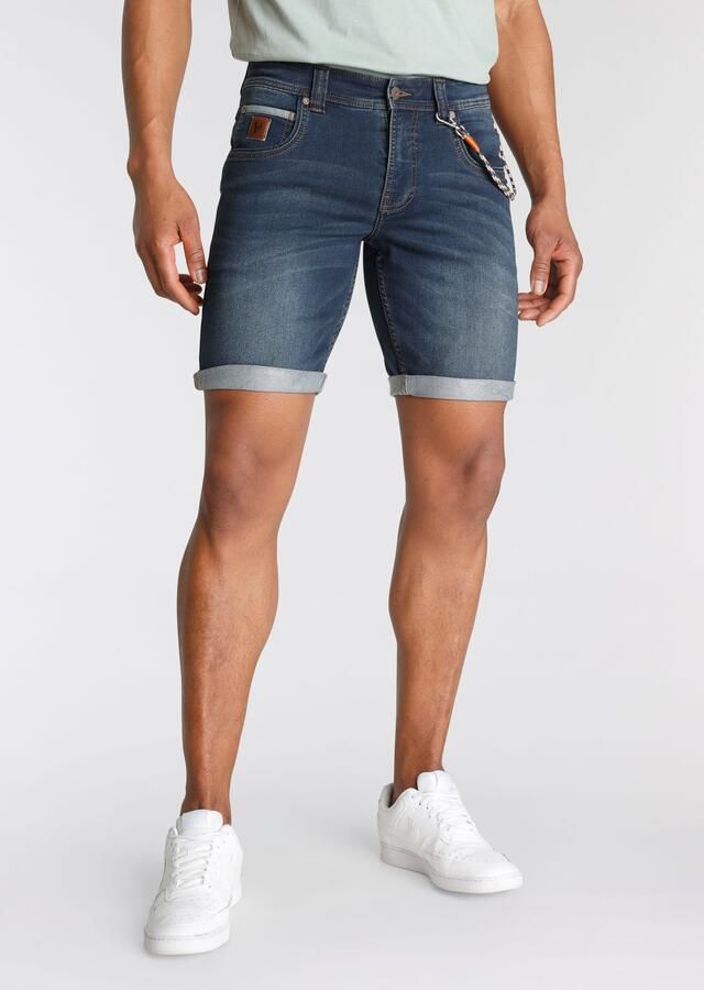 Bruno Banani Jeansshort comfortabele pasvorm rechte pasvorm met praktische zakken (set 2-delig Met band) - Foto 8