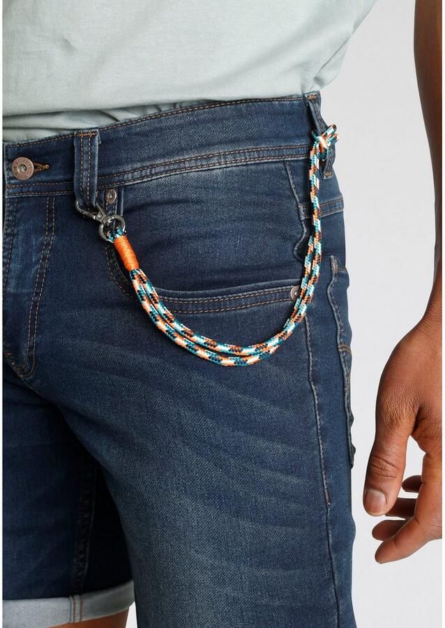 Bruno Banani Jeansshort comfortabele pasvorm rechte pasvorm met praktische zakken (set 2-delig Met band) - Foto 4