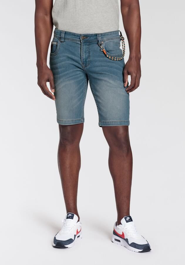 Bruno Banani Jeansshort comfortabele pasvorm rechte pasvorm met praktische zakken (set 2-delig Met band) - Foto 7