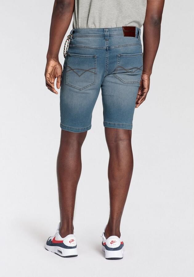 Bruno Banani Jeansshort comfortabele pasvorm rechte pasvorm met praktische zakken (set 2-delig Met band) - Foto 5