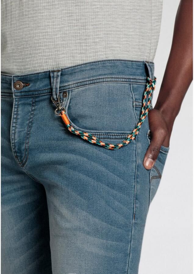 Bruno Banani Jeansshort comfortabele pasvorm rechte pasvorm met praktische zakken (set 2-delig Met band) - Foto 4