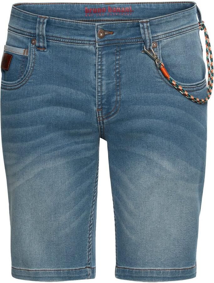 Bruno Banani Jeansshort comfortabele pasvorm rechte pasvorm met praktische zakken (set 2-delig Met band)
