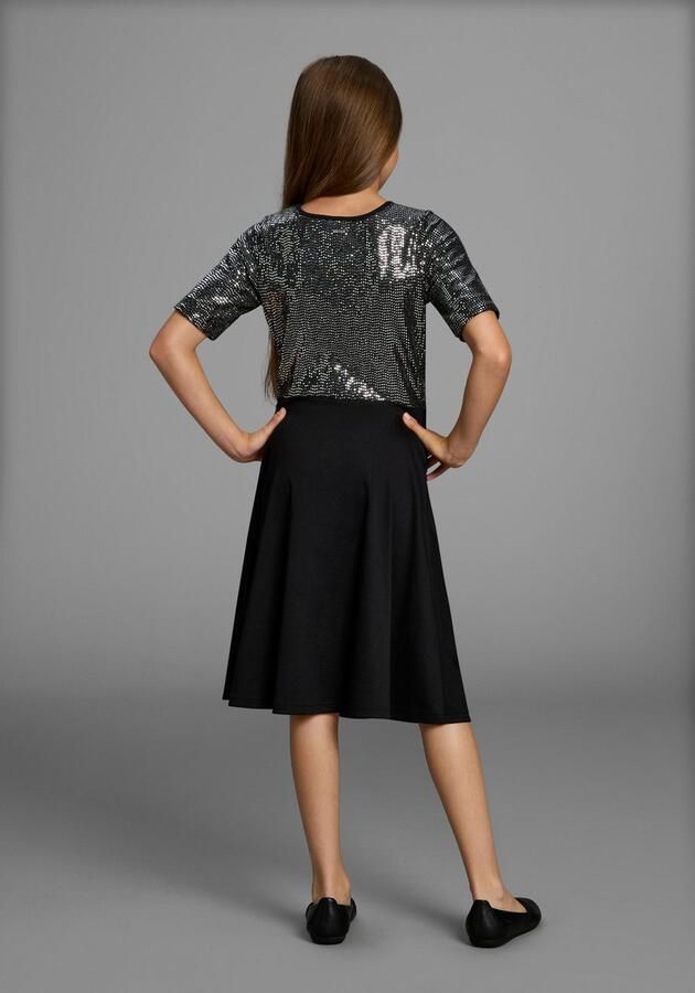 Bruno Banani Jerseyjurk in pailletten-optiek NIEUWHEID: voor TIENERS! Shirtjurk in pailletten-optiek