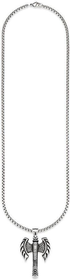 Bruno Banani Ketting met hanger Sieraad cadeau halsketting dubbele bijl kruis Venetiaanse ketting zilverkleur