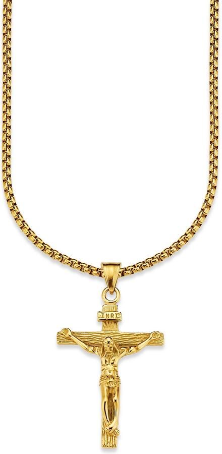 Bruno Banani Ketting met hanger Sieraad cadeau halsketting kruis gravure INRI Venetiaanse ketting - Foto 2