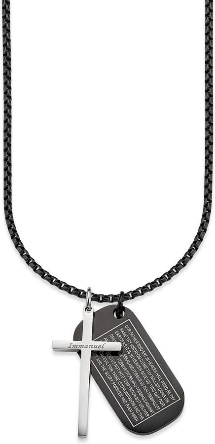 Bruno Banani Ketting met hanger Sieraad cadeau halsketting kruis onze vader Venetiaanse ketting - Foto 2