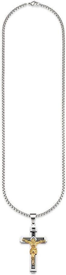 Bruno Banani Ketting met hanger Sieraad cadeau halsketting kruis Venetiaanse ketting gravure INRI