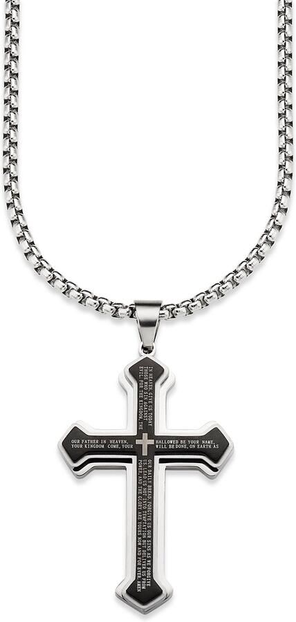 Bruno Banani Ketting met hanger Sieraad cadeau halsketting kruis Venetiaanse ketting zilverkleur zwart - Foto 2