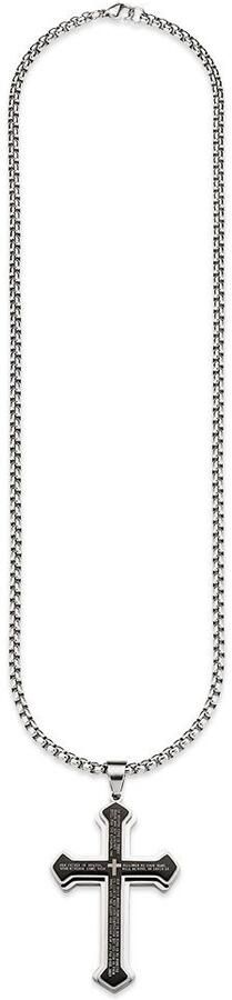 Bruno Banani Ketting met hanger Sieraad cadeau halsketting kruis Venetiaanse ketting zilverkleur zwart
