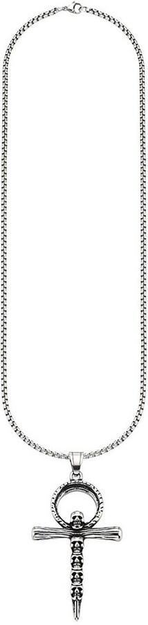 Bruno Banani Ketting met hanger Sieraad cadeau halsketting met hanger kruis met schedelontwerp