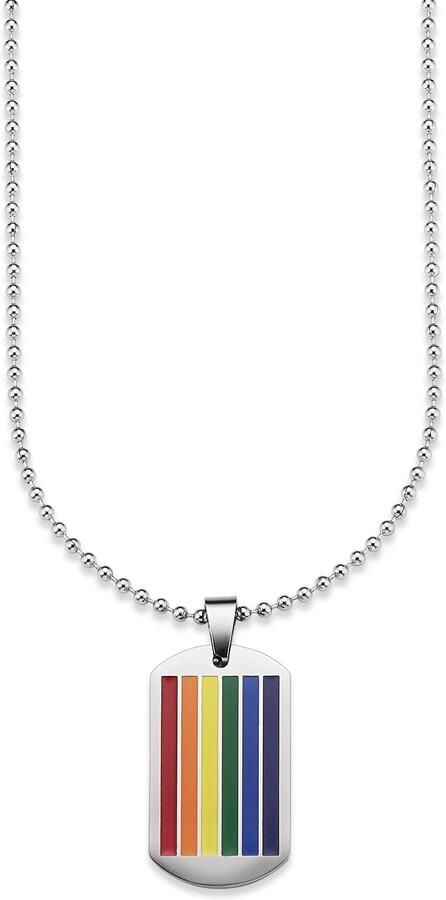Bruno Banani Ketting met hanger Sieraden cadeau halsketting regenboog dog tag kogelketting - Foto 2