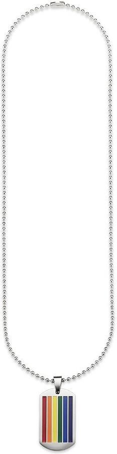 Bruno Banani Ketting met hanger Sieraad cadeau halsketting regenboog dog tag bolketting